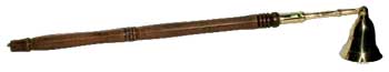 Wooden Handled Brass Snuffer