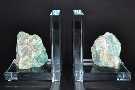 (set of 2) Fluorite book ends
