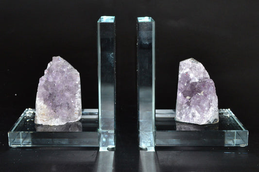 (set of 2) Amethyst book ends