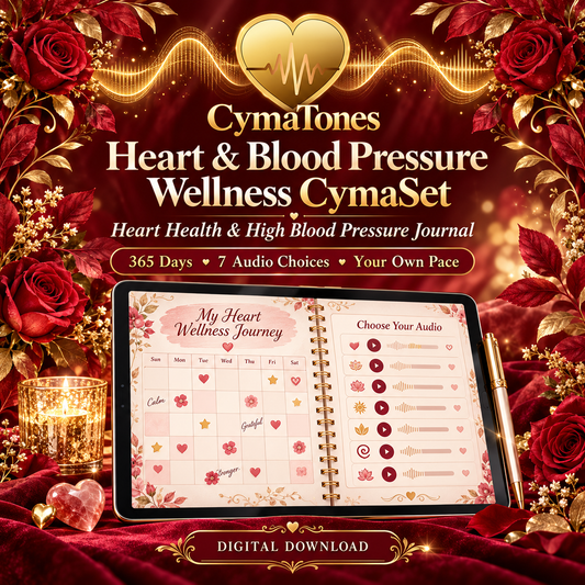 Heart & High Blood Pressure Wellness CymaSet | 7 Audio Tracks & 365-Day Interactive Journal